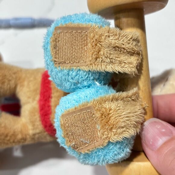 Baby GUND | Vintage Plush Horse Pull Toy Hook and Loop Wheels Carrot Handle - Picture 9 of 15